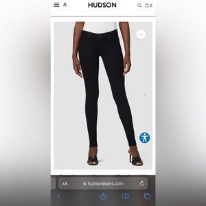 NEW Hudson Women’s Jeans Black Ankle Krista Super Skinny- Size 27